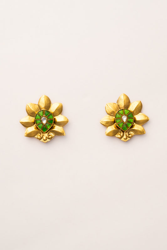 Pankha Hand Crafted Kundan Earrings