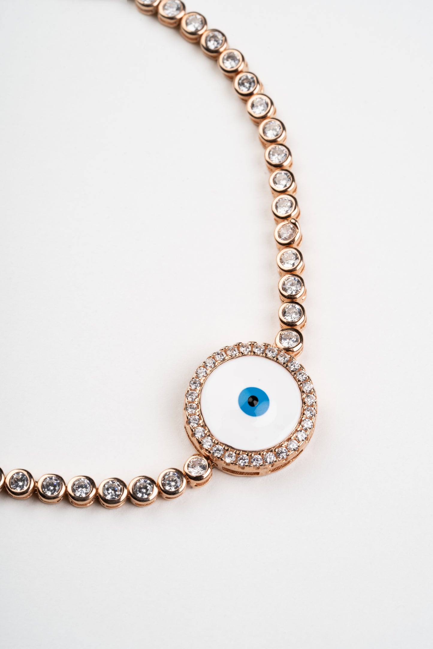 Rose Gold Evil Eye Bracelet