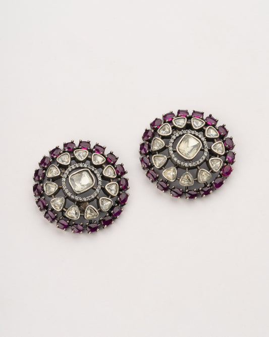 Nazik Silver Statement Earrings