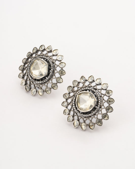 Aylin Statement Silver Studs