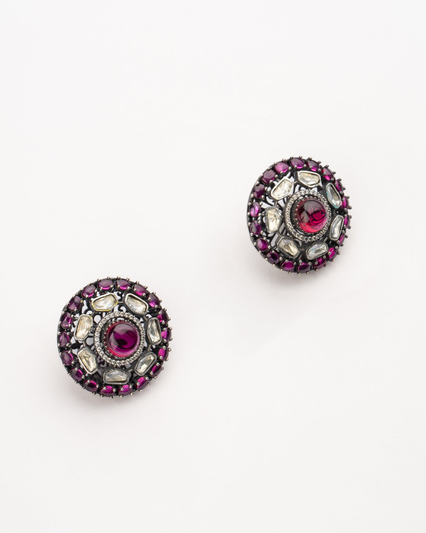 Emira Statement Silver Studs