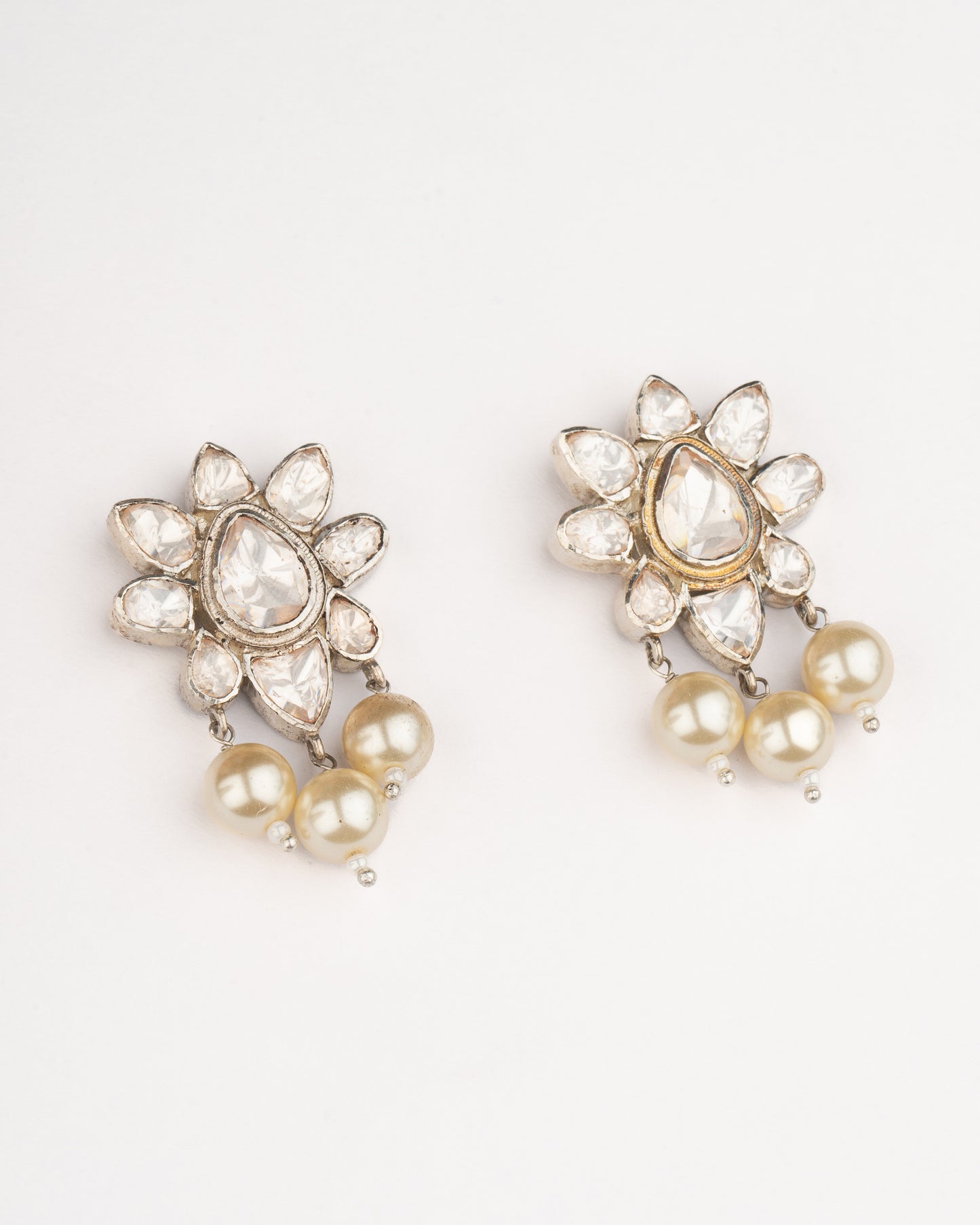 Noor Silver Kundan Earrings