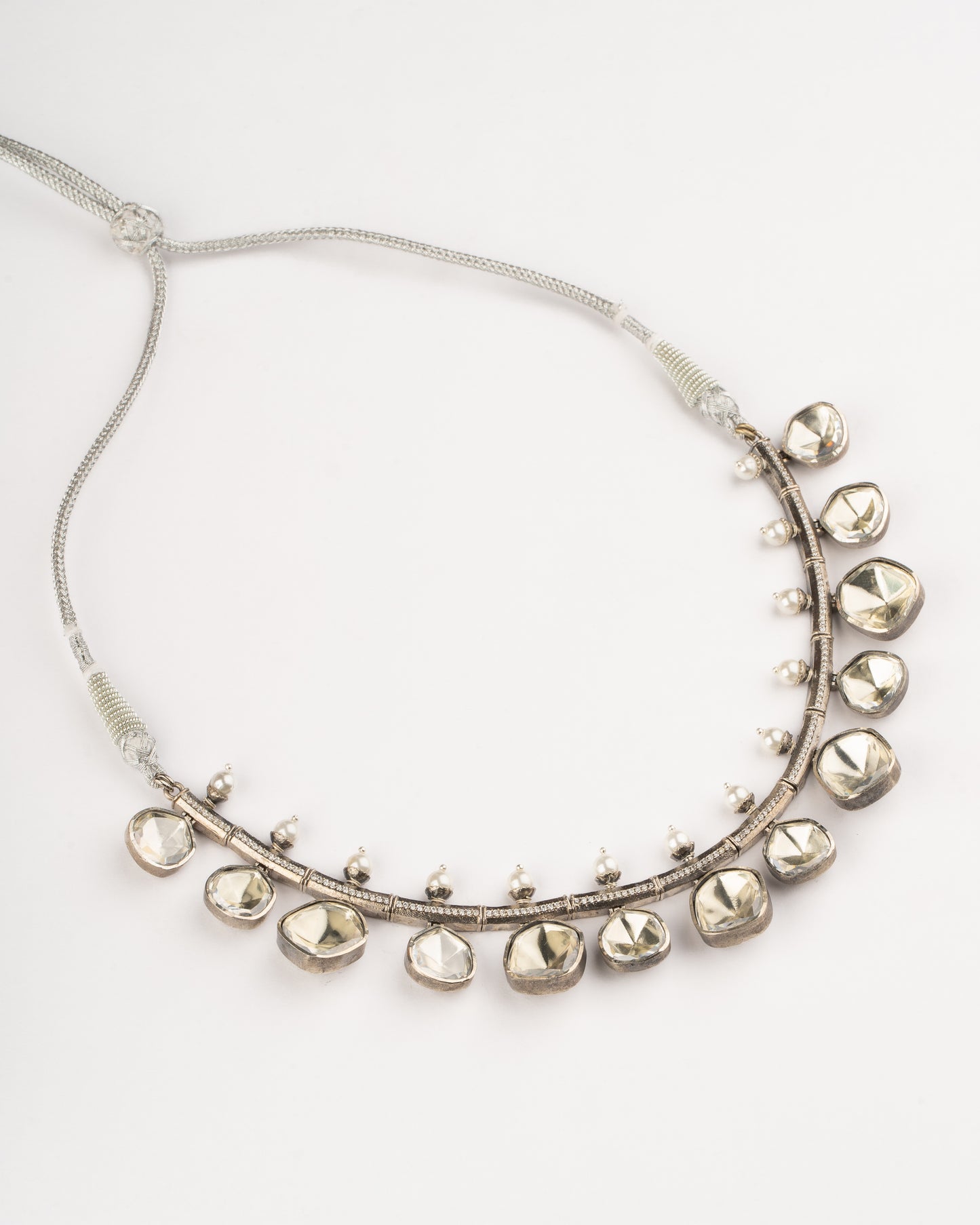 Zehra Silver Statement Necklace