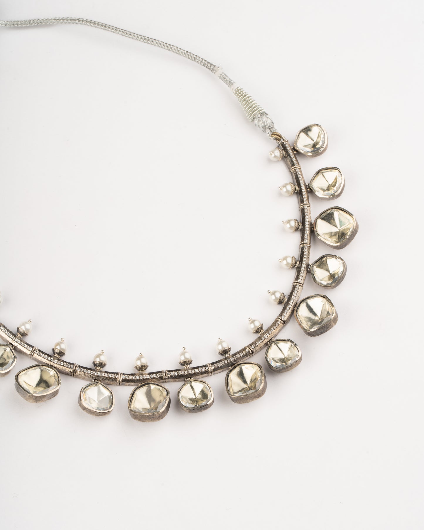 Zehra Silver Statement Necklace