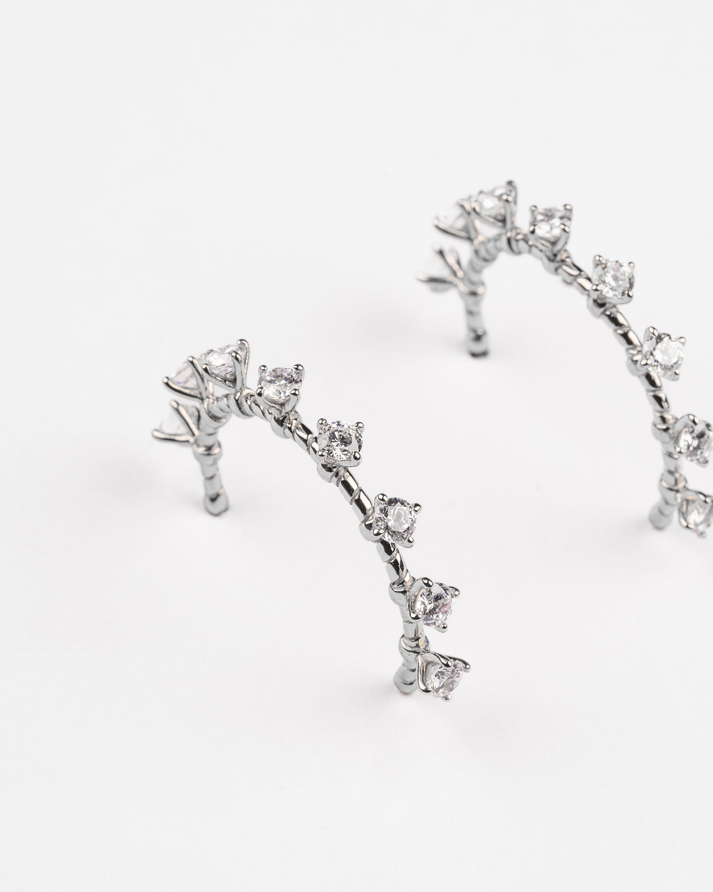 Andrea Zircon Hoop Earrings