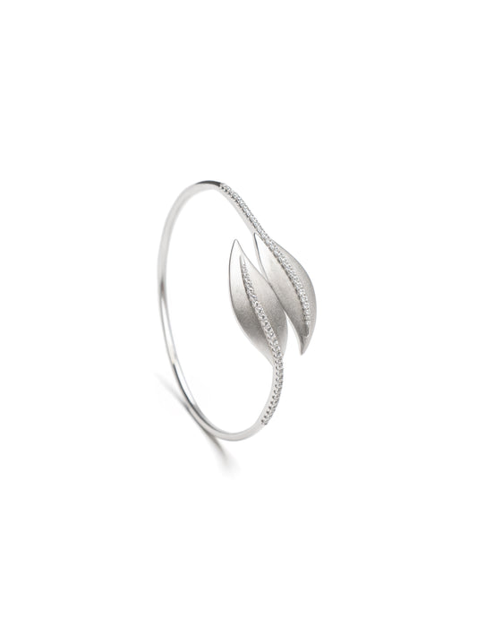 Riva silver leaf bracelet