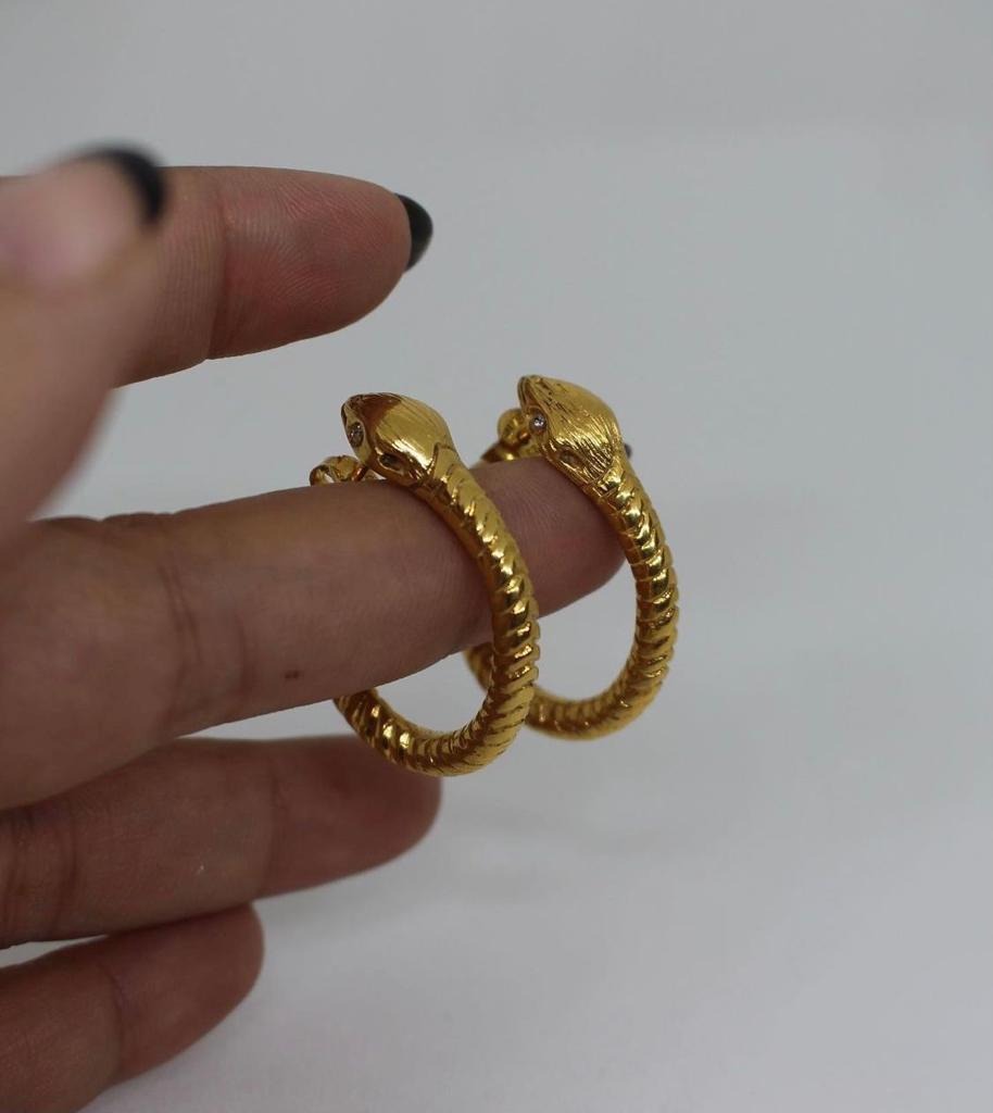 Serpent Gold Plated Hoops