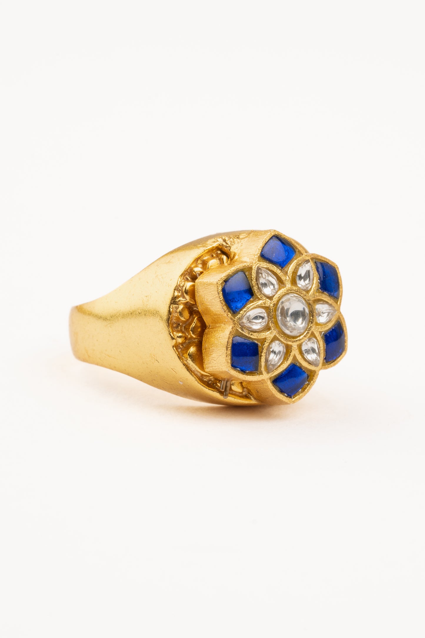 Neelam Handcrafted Kundan Ring