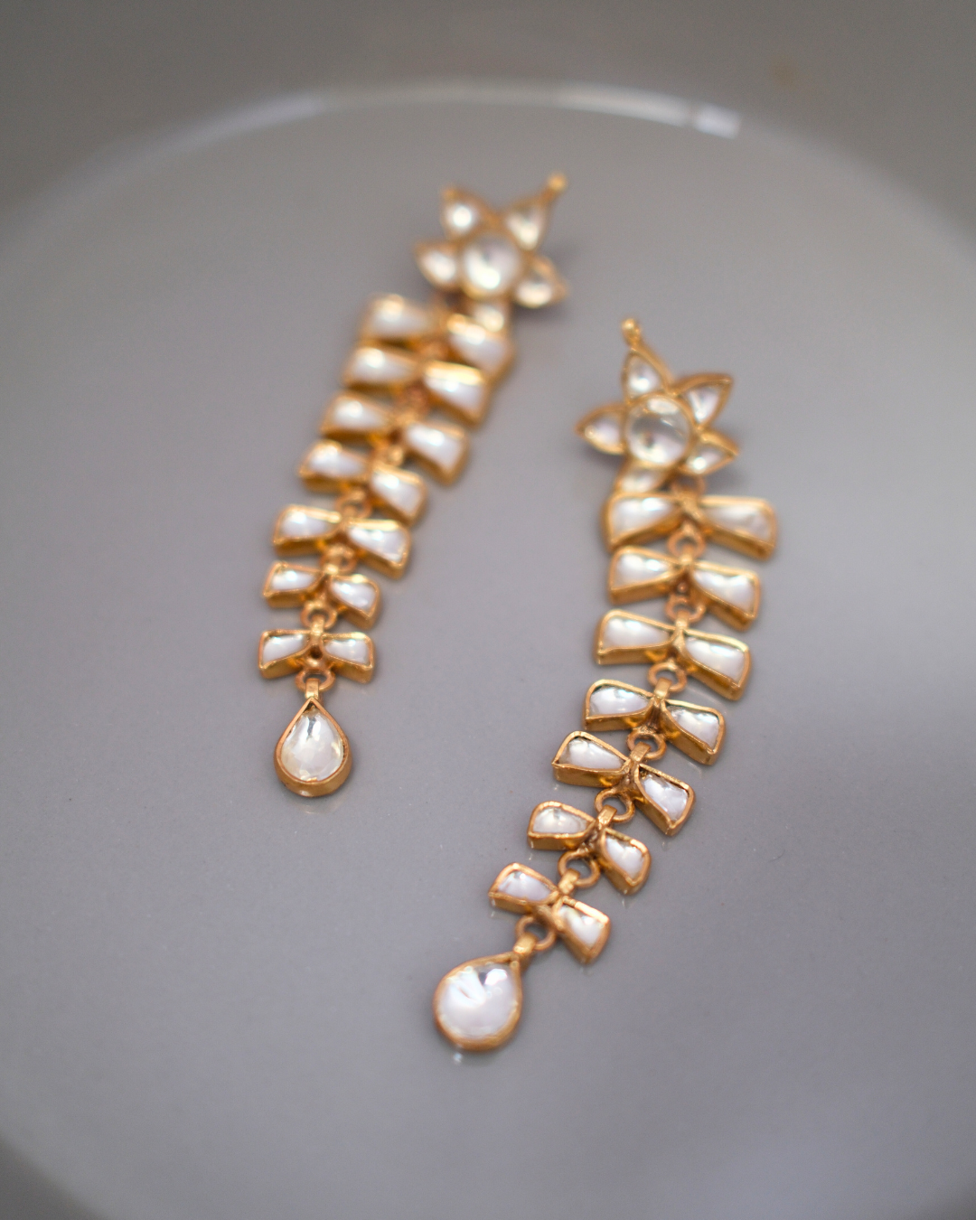 Makar Kundan statement earrings