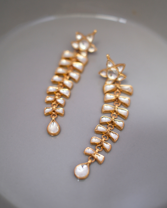 Makar Kundan statement earrings
